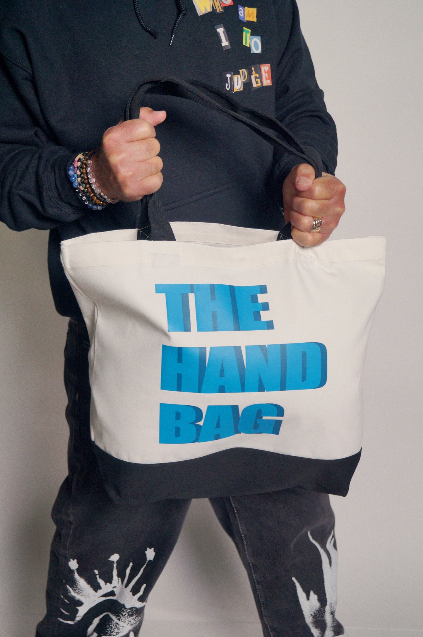 Howie Mandel "The Hand Bag" Off-White Tote