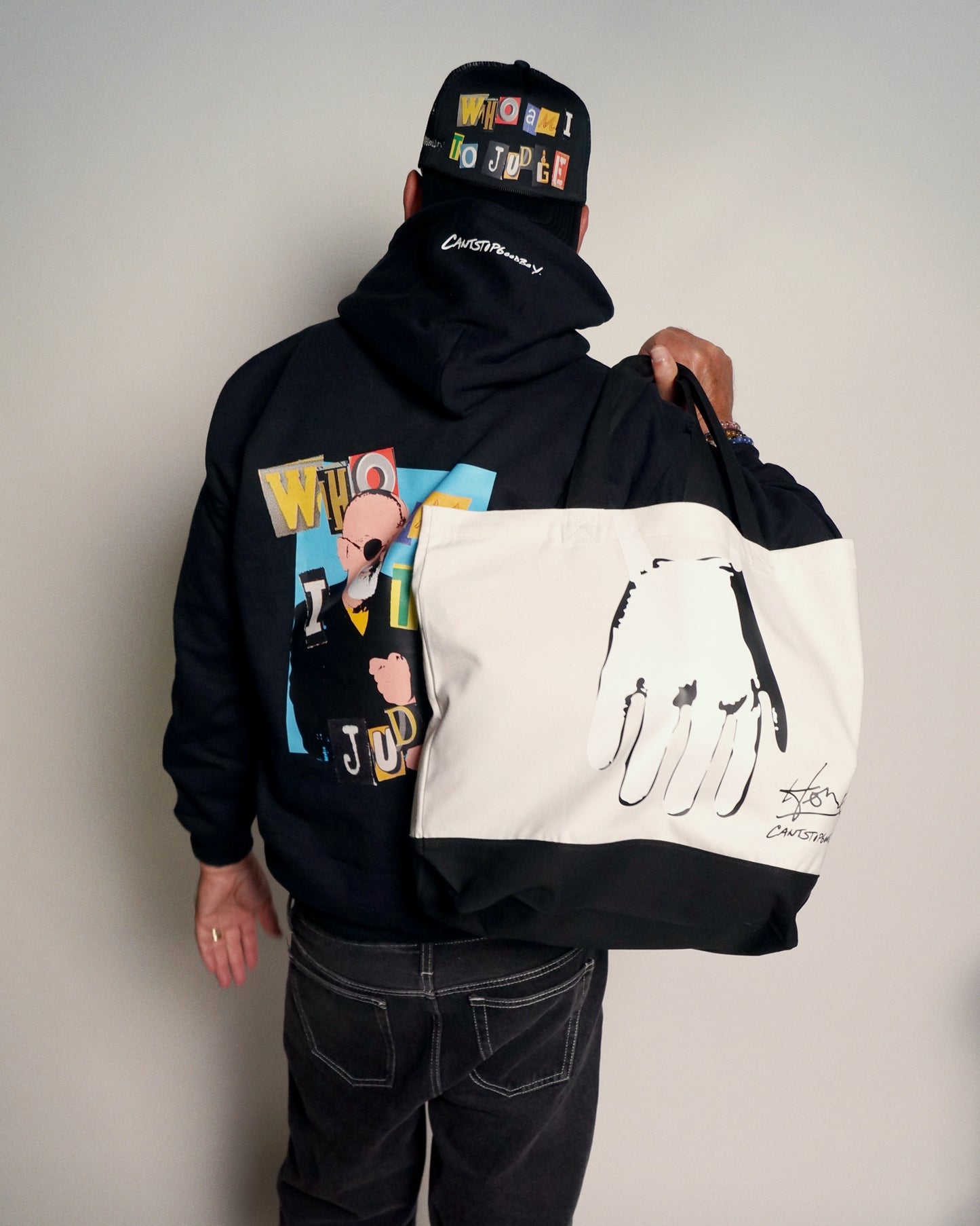 Howie Mandel "The Hand Bag" Off-White Tote